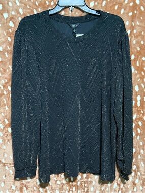 Intro. Black Top with Gold Metallic Thread